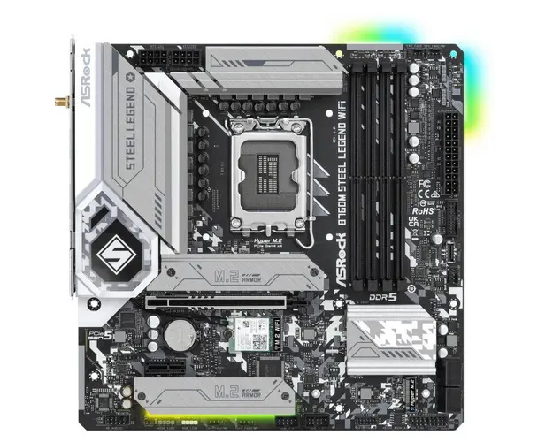 Placa de baza B760M Steel Legend WiFi, LGA 1700 micro ATX