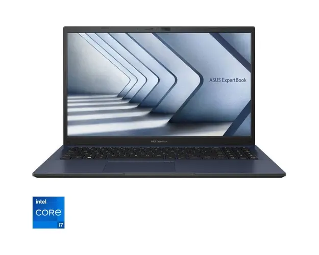Laptop ASUS 15.6&#039;&#039; ExpertBook B1 B1502CVA, FHD, Procesor Intel® Core™ i7-1355U (12M Cache, up to 5.00 GHz), 16GB DDR4, 512GB SSD, Intel Integrated Graphics, No OS, Star Black