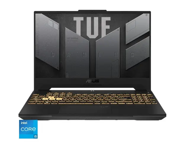 Laptop ASUS Gaming 15.6&#039;&#039; TUF F15 FX507ZC4, FHD 144Hz, Procesor Intel® Core™ i5-12500H (18M Cache, up to 4.50 GHz), 16GB DDR4, 512GB SSD, GeForce RTX 3050 4GB, No OS, Jaeger Gray