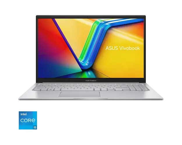 Laptop ASUS VivoBook 15 A1504ZA cu procesor Intel® Core™ i5-1235U pana la 4.40 GHz, 15.6, Full HD, IPS, 8GB, 512GB SSD, Intel® UHD Graphics, No OS, Cool Silver