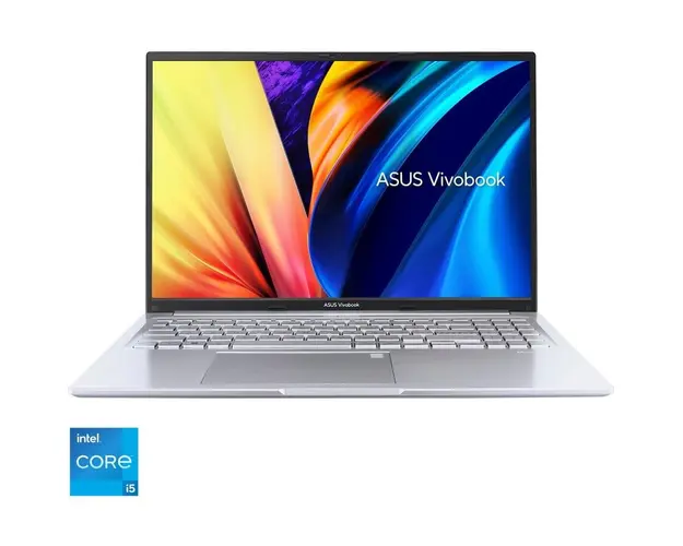 Laptop ASUS Vivobook 16 A1605VA cu procesor Intel® Core™ i5-1335U pana la 4.60 GHz, 16&#039;&#039;, WUXGA, IPS, 16GB, 512GB SSD, Intel Iris Xe Graphics, No OS, Cool Silver