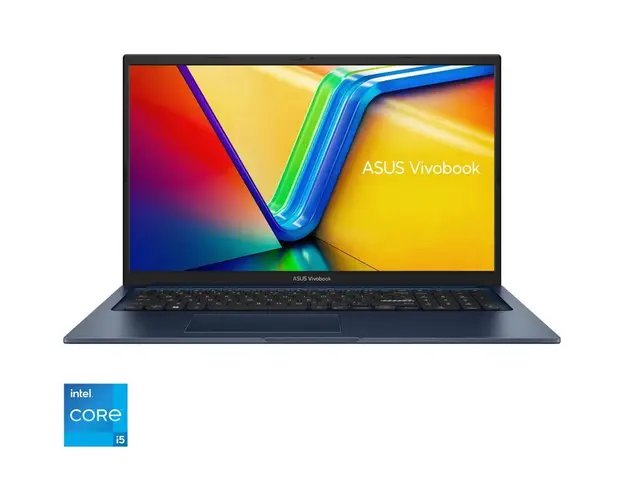 Laptop ASUS VivoBook 17 X1704VA cu procesor Intel® Core™ i5-1335U pana la 4.6 GHz, 17.3, Full HD, IPS, 16GB, 1TB SSD, Intel Iris Xᵉ Graphics, No OS, Quiet Blue