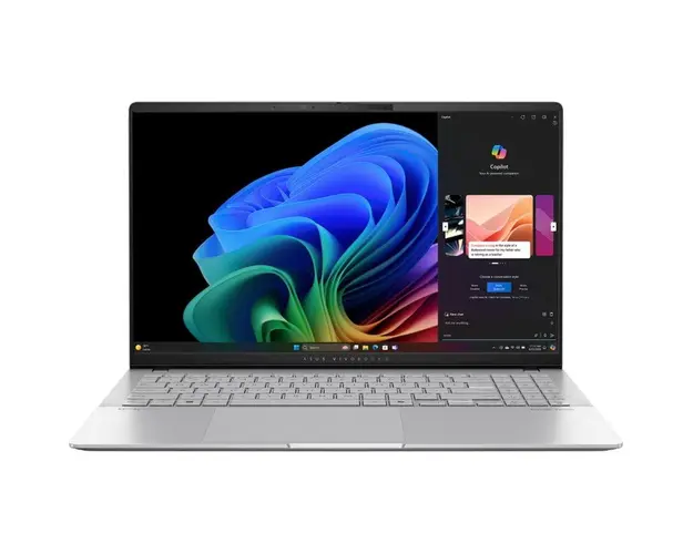 Laptop ASUS Vivobook S 15 OLED S5507QA cu Qualcomm® Snapdragon X Elite X1E-78-100 pana la 3.4GHz, 15.6&#039;&#039;, 3K, OLED, 32GB LPDDR5X, Qualcomm® Adreno™ GPU, Windows 11 Pro, Cool Silver