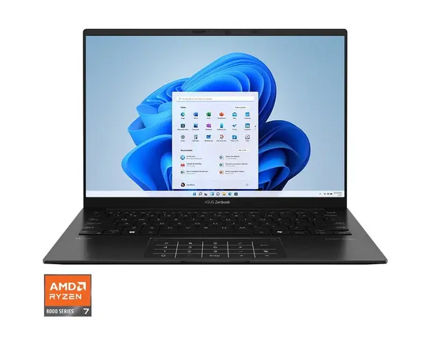 Laptop ASUS Zenbook 14 OLED UM3406HA cu procesor AMD Ryzen™ 7 8840HS pana la 5.1GHz, 14.0&#039;&#039;, 3K, OLED, 120Hz, 16GB LPDDR5X, 1TB SSD, AMD Radeon™ Graphics, Windows 11 Pro, Jade Black