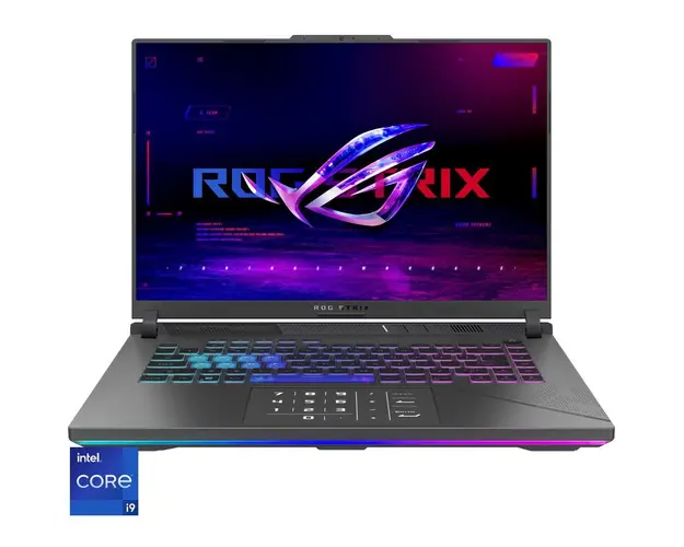 Laptop Gaming ASUS ROG Strix G16 G614JIR cu procesor Intel® Core™ i9 14900HX pana la 5.8 GHz, 16, QHD+, IPS, 240Hz, 32GB DDR5, 1TB SSD, NVIDIA® GeForce RTX™ 4070 8GB GDDR6 TGP 140W, No OS, Volt Green