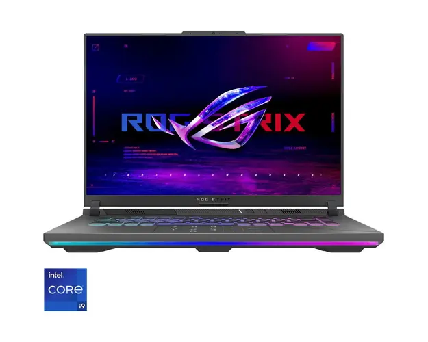 Laptop Gaming ASUS ROG Strix G16 G614JVR cu procesor Intel® Core™ i9 14900HX pana la 5.8 GHz, 16, QHD+, IPS, 240Hz, 32GB DDR5, 1TB SSD, NVIDIA® GeForce RTX™ 4060 8GB GDDR6 TGP 140W, No OS, Volt Green