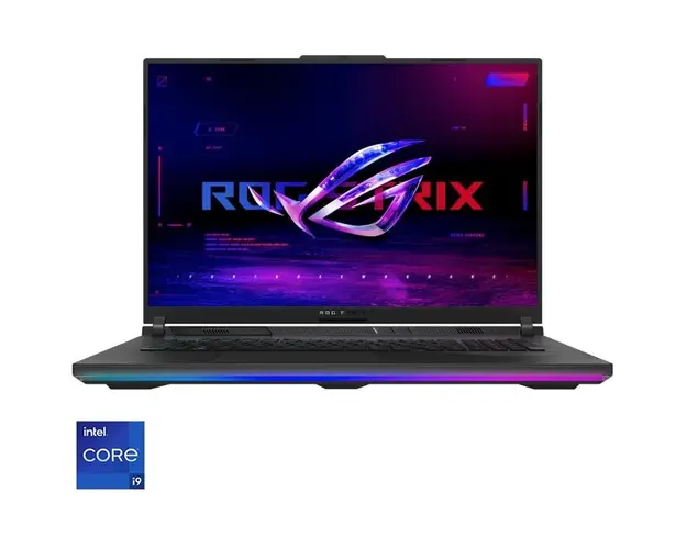 Laptop Gaming ASUS ROG Strix SCAR 18 G834JZR cu procesor Intel® Core™ i9-14900HX pana la 5.8 GHz, 18, QHD+, Mini LED 240Hz, 64GB DDR5, 1TB SSD, NVIDIA® GeForce RTX™ 4080 12GB GDDR6 TGP 175W, No OS, Off Black