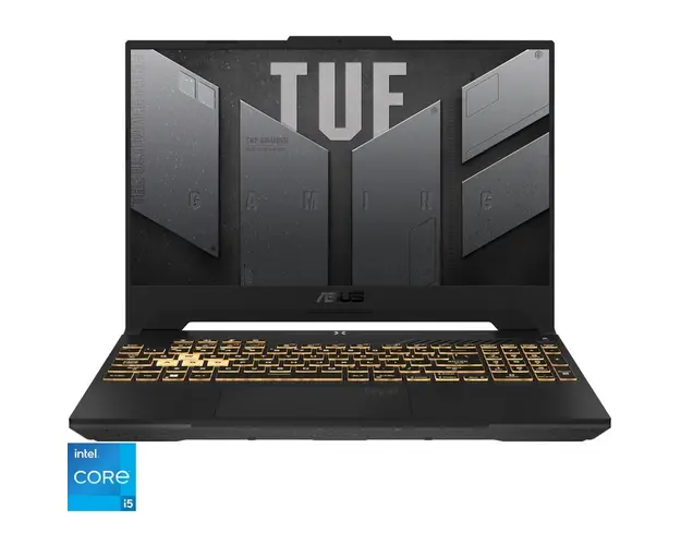 Laptop Gaming ASUS TUF F15 FX507ZC4 cu procesor Intel® Core™ i5-12500H pana la 4.50 GHz, 15.6, Full HD, IPS, 144Hz, 16GB, 1TB SSD, NVIDIA® GeForce RTX™ 3050 4GB GDDR6 TGP 95W, No OS, Mecha Gray