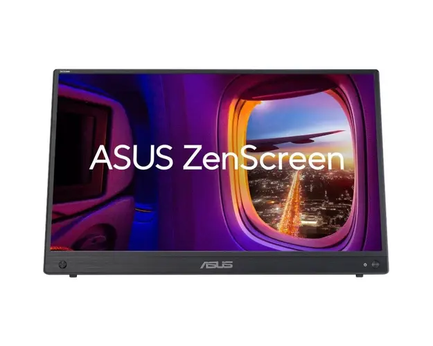 Monitor portabil Asus ZenScreen MB16AHG, 15.6-inch FHD (1920 x 1080), IPS, 144Hz, USB-C, Mini-HDMI, Freesync Premium, Ergo kickstand, Tripod socket, Flicker Free, Low Blue Light
