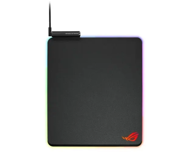 Mousepad gaming ASUS ROG Balteus, RGB, port USB, iluminare Aura Sync, Negru
