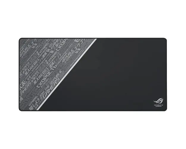Mousepad gaming ASUS ROG Sheath BLK LTD, dimensiuni foarte mari, baza cauciucata, cusaturi anti-rupere, Negru/Gri