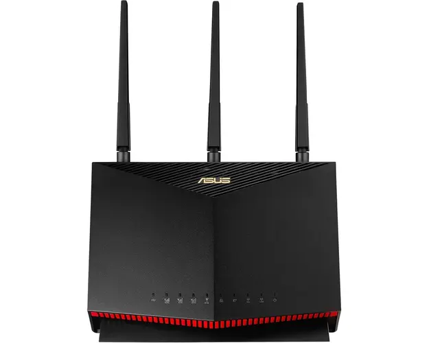 Router modem 4G-AC86U, AC2600, Dual-band, LTE, MU-MIMO, AiProtection, 3 Antene externe (Negru)