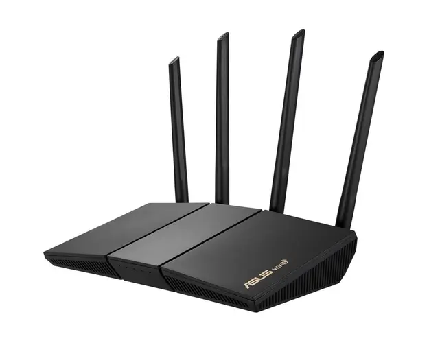 Router Wireless Gigabit Asus RT-AX57 AX3000, Wi-Fi 6, Dual-Band 2402 + 574 Mbps, negru