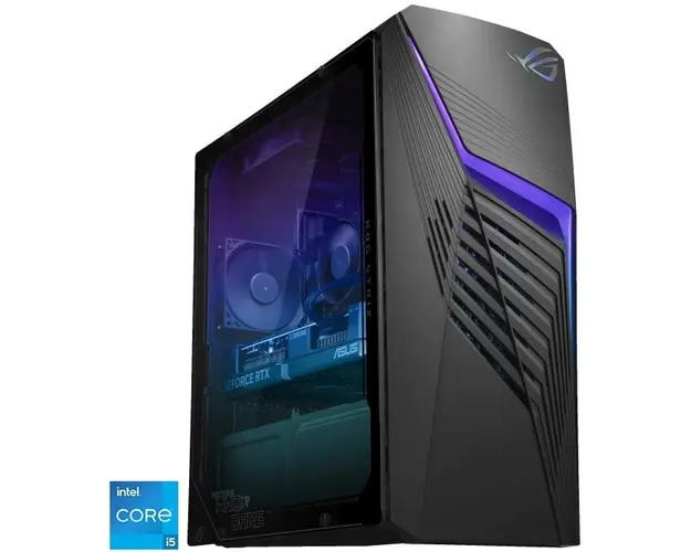 Sistem Desktop PC Gaming ASUS G13CHR cu procesor Intel® Core™ i5-14400F pana la 4.70 GHz, 16GB DDR5, 512GB SSD, NVIDIA® GeForce RTX™4060 DUAL 8GB GDDR6, No OS, Extreme Dark Gray, 3Y PUR