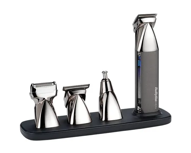 Aparat de tuns si ras BaByliss MT996E Super-X Metal 15 in1 Multi Trimmer, 15 Accesorii, 4 capete,Otel japonez, 5 ore, Silver