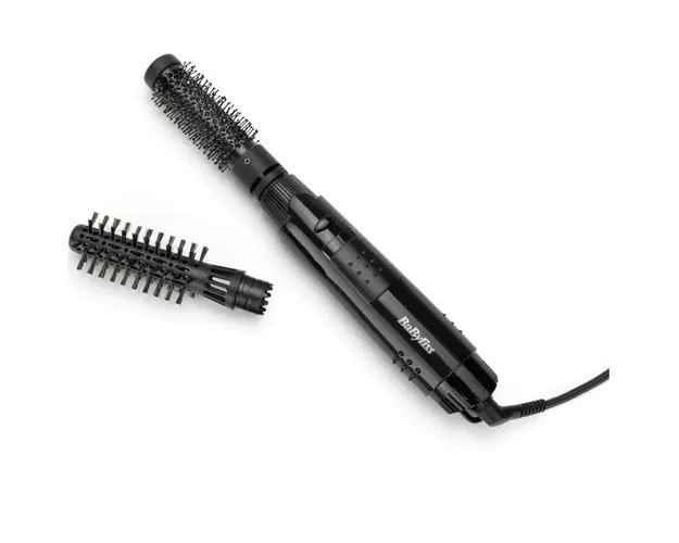 Perie cu aer cald Babyliss Smooth Shape Airstyler AS86E, ionizare, invelis ceramic, 2 capete, negru
