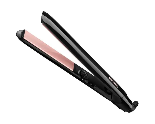 Placa de par BaByliss ST298E Smooth Control, placi XL 120x25 mm Quartz-Ceramice, 13 setari temperatura, 235 grade, sistemul de incalzire Advanced Ceramics, Negru-Roz