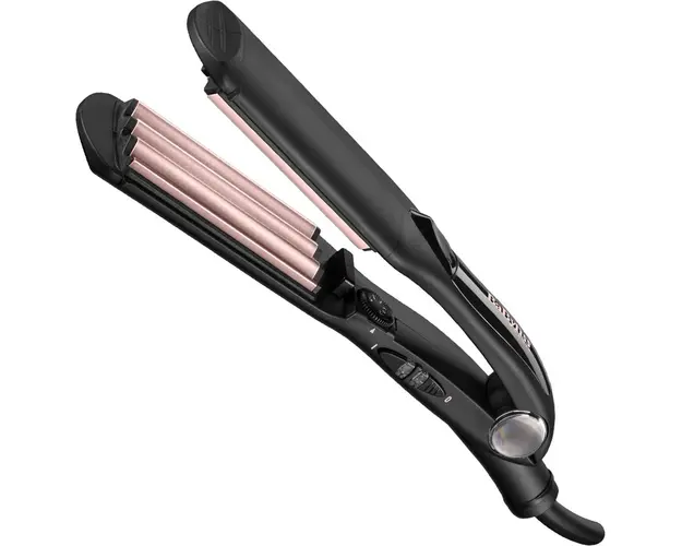 Placa pentru creponat parul BaByliss 2165CE, 210 C, Turmalina-Ceramica, Negru