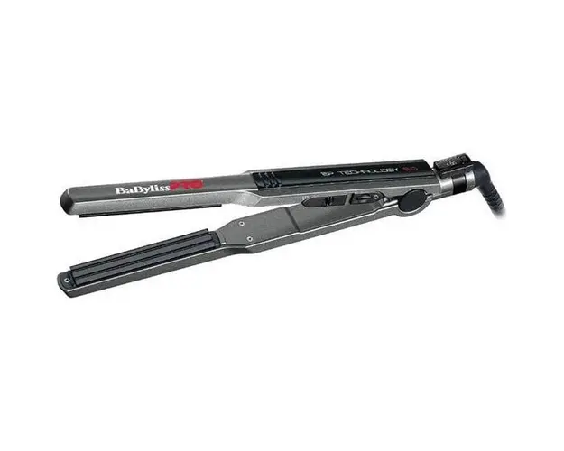 Placa de creponat parul BaByliss Pro Ep Technology 5.0, 15mm, Temperatura maxima 200C, 3 trepte de temperatura, Negru