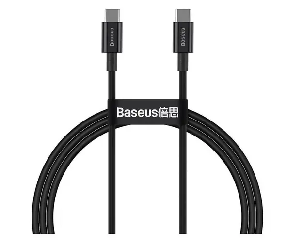 Cablu alimentare si date Baseus, Superior, Fast Charging, USB Type-C la USB Type-C 100W 1m, Negru