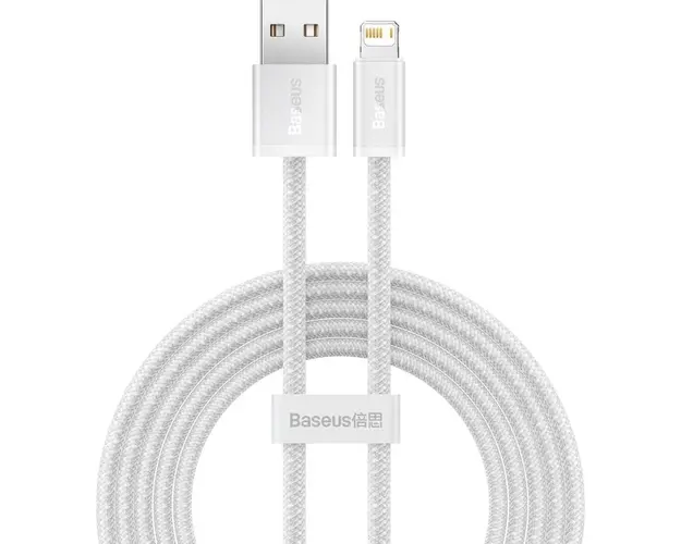 Cablu Baseus Dynamic USB la Lightning, 2.4A, 1m, alb