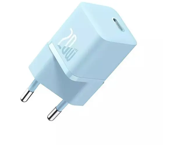 Incarcator Retea Baseus (CCGN050103), Type-C, Fast Charging, GaN, 20W, Blue