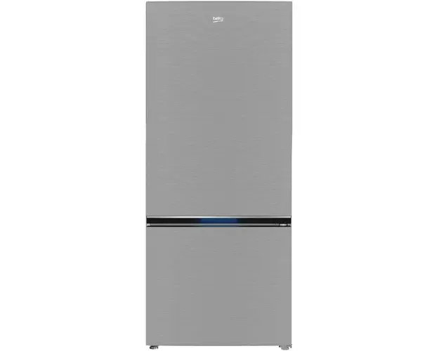 Combina frigorifica Beko B3RCNE594HXB, 551 l, No Frost, HarvestFresh, AeroFlow, Clasa E, Kitchen Fit, Compartiment 0C, H 187 cm, Metal Look