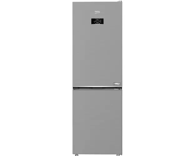 Combina frigorifica Beko B5RCNA365HXB, 316 l, No Frost, AeroFlow, HarvestFresh, Clasa D, H 186.5 cm, Argintiu