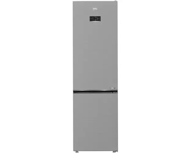 Combina frigorifica Beko B5RCNA406LXBW, 355 l, No Frost, HarvestFresh, AeroFlow, BioCycle, Clasa C, 203,5 cm, Metal Look