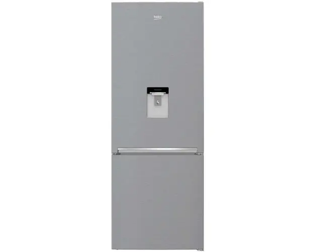 Combina frigorifica Beko RCNE560K40DXBN, 510 l, NeoFrost Dual Cooling, Compresor ProSmart Inverter, Dozator de apa, Clasa E, H 192 cm, Argintiu