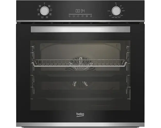 Cuptor incorporabil Beko BBIM13300XM, Electric, 72 l, Autocuratare catalitica, SteamShine Cleaning, Grill, 3D Cooking, Clasa A, Negru
