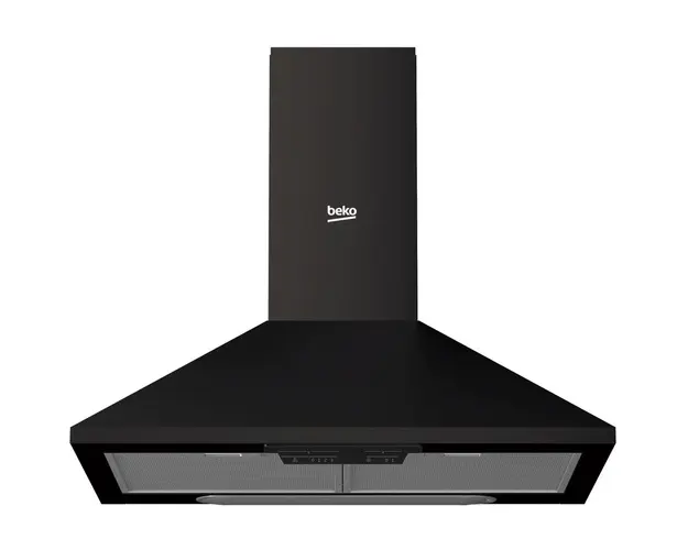 Hota decorativa Beko HCP61310B, Semineu conica, Putere de absorbtie 368 m3/h, 1 motor, 60 cm, Clasa D, Negru