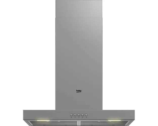 Hota incorporabila decorativa Beko BHCB61622BXH, Putere de absorbtie 613 mc/h, 3 trepte de viteza, Iluminare LED, 60 cm, Inox