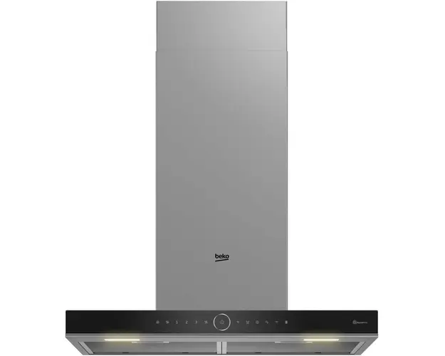 Hota incorporabila decorativa Beko BHCB67841BBHSI, Putere de absorbtie 850 mc/h, Air Cleaning Mode, Smell Sense, 4 trepte de viteza, Iluminare cu LED, Auto Shut-Down, 60 cm, Zara Grey