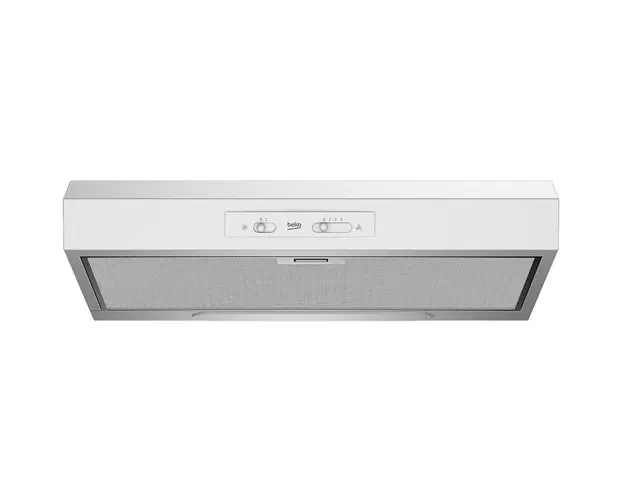 Hota traditionala HSN61210W, 3 trepte de putere, 1 motor, Putere de absorbtie 272 mc/h, Clasa E, Alb