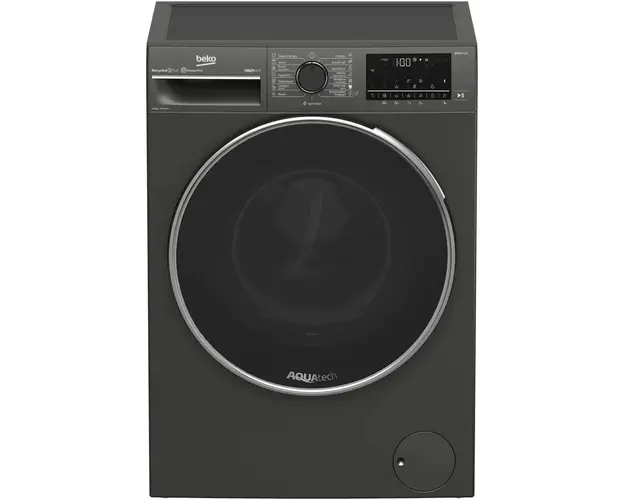 Masina de spalat rufe Beko B3WFU510418M, 10 KG, 1400 rpm, 15 programe, SteamCure, HomeWhiz prin BlueTooth, AddXtra, Manhatan Gray