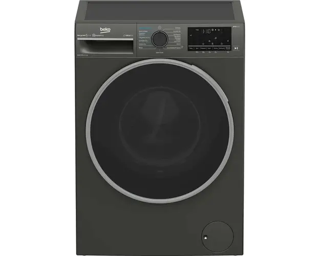 Masina de spalat rufe cu uscator Beko B5DFT58442M, Spalare 8 kg, Uscare 5 kg, 1400 RPM, HygieneTherapy, SteamCure, HomeWhiz, Inverter Motor, AddXtra, Clasa D, Manhattan Gray