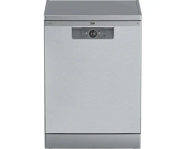 Masina de spalat vase Beko BDFN26430X, 14 seturi, 6 programe, Clasa D, SelfDry, 60 cm, Argintiu