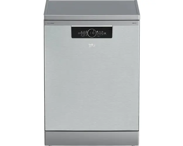 Masina de spalat vase Beko BDFN36640XC, 16 seturi, 6 programe, Clasa C, Motor Inverter, Display LCD, SteamGloss, HalfLoad, Fast+, 60 cm, Pearl Inox