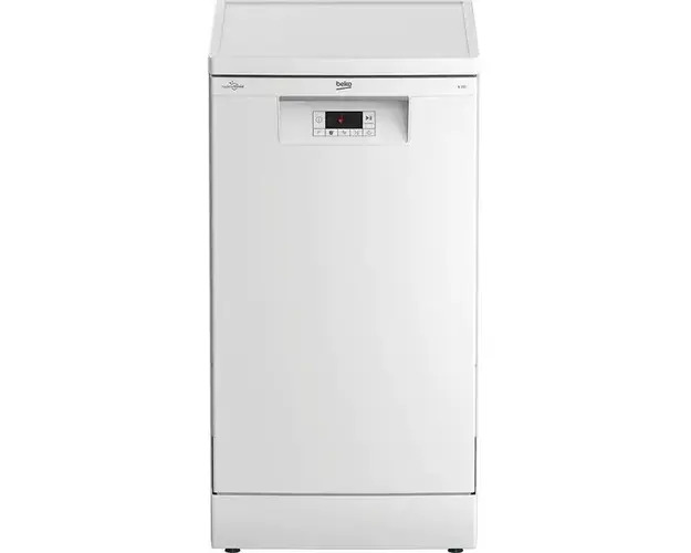 Masina de spalat vase Beko BDFS15020W, 10 seturi, 5 programe, Clasa E, Motor Inverter, program 30 minute, 45 cm, Alb