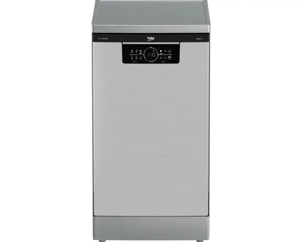 Masina de spalat vase Beko BDFS26046XQ, 10 seturi, 6 programe, Motor ProSmart Inverter, Clasa C, TimeDelay, AquaIntense, 45 cm, Inox