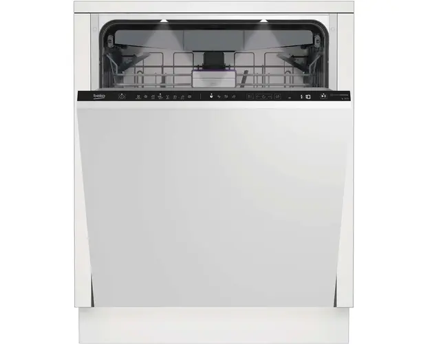 Masina de spalat vase incorporabila BDIN38644D, 16 seturi, 8 programe, Clasa C, HygieneIntense, AutoDoor Opening, Motor ProSmart Inverter, Display LCD, SteamGloss, HalfLoad, Fast+, 60 cm, Pearl Inox