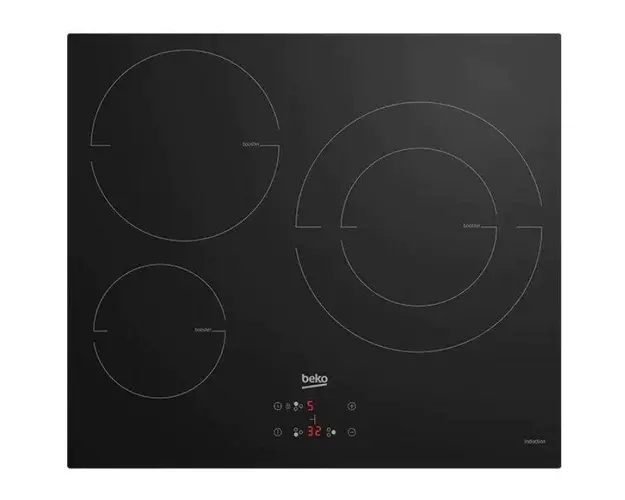Plita incorporabila HII63402MT, Inductie, 3 arzatoare, Afisaj LED, 60 cm,Negru