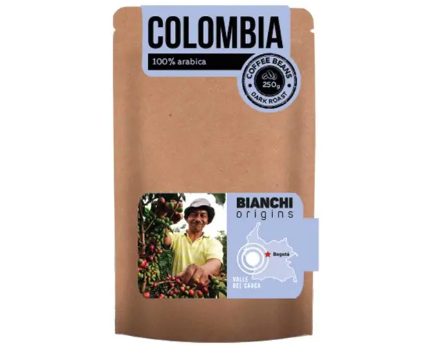 Cafea boabe Bianchi Origins Colombia, 250 g