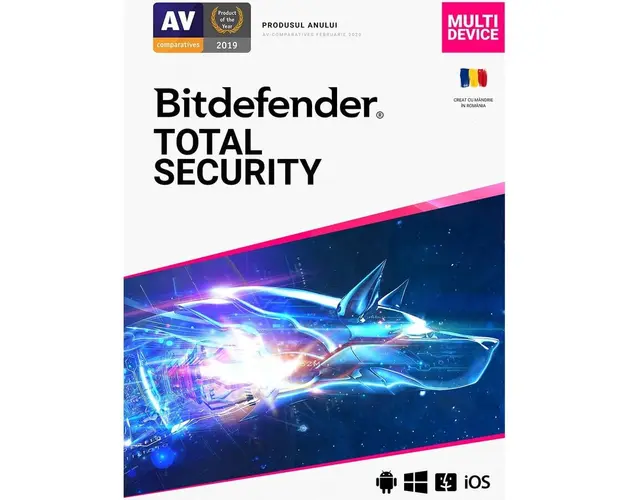 Antivirus Total Security Multi-Device, 10 Dispozitive, 2 Ani, Licenta noua, Retail