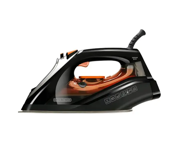 Fier de calcat BXIR2601E, 2600W, debit de abur variabil 45g/min, Negru/Portocaliu