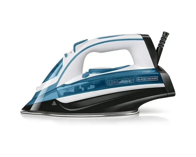 Fier de calcat BXIR2402E, 2400W, debit abur de 30 G/min, debit jet abur 140 G/Min, capacitate recipient apa de 370 ml, Alb/Albastru