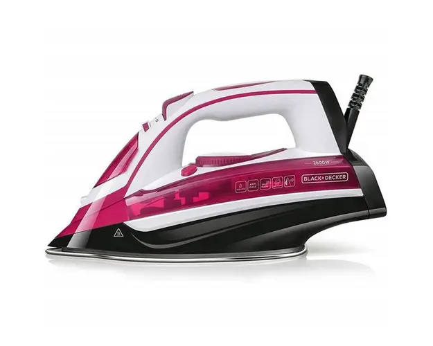 Fier de calcat BXIR2602E, 2600W, recipient apa 370ml, debit de abur continuu 35g/min, jet de abur 160g/min, functie anti-picurare, Alb/Roz