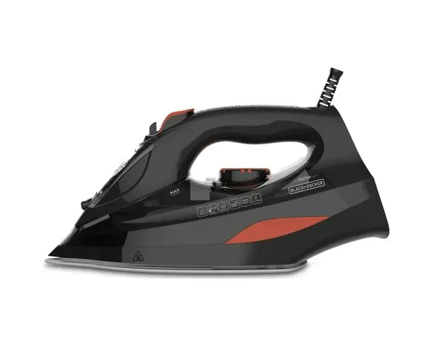 Fier de calcat BXIR3000E, 3000W, rezervor apa 0.42l, debit de abur variabil 45g/min jet de abur 200g/min, Negru/Rosu