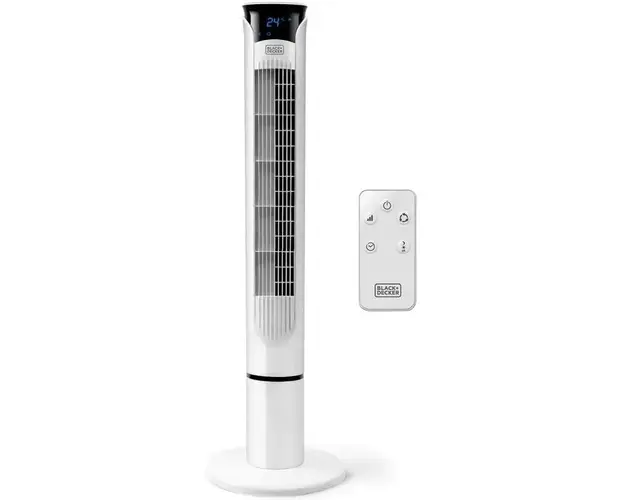 Ventilator turn BXEFT49E, Temporizator, Control touch, 3 trepte de viteza, H 102 cm, Alb